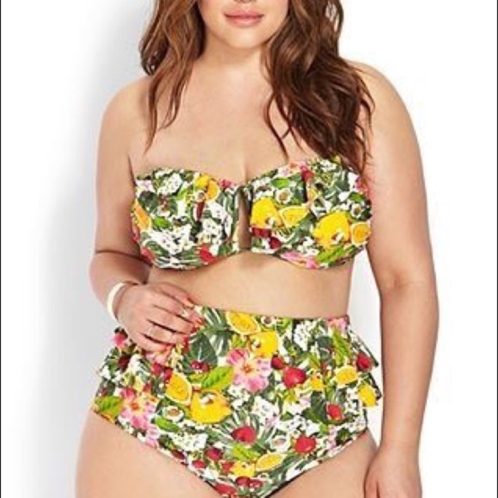 Forever 21+ Plus Two Piece Swimsuit XL
